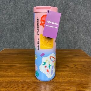 Starbucks +‎ Sofie Birkin 2024 Artist Steel Insulated Tumbler 16oz Art Pride NWT